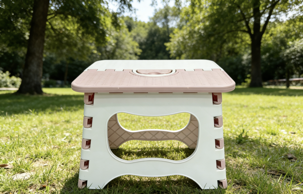 Household folding stool, thickened mobile daily necessities, home daily necessities, baby study stool, climbing stool, 27.2*20.8*25cm