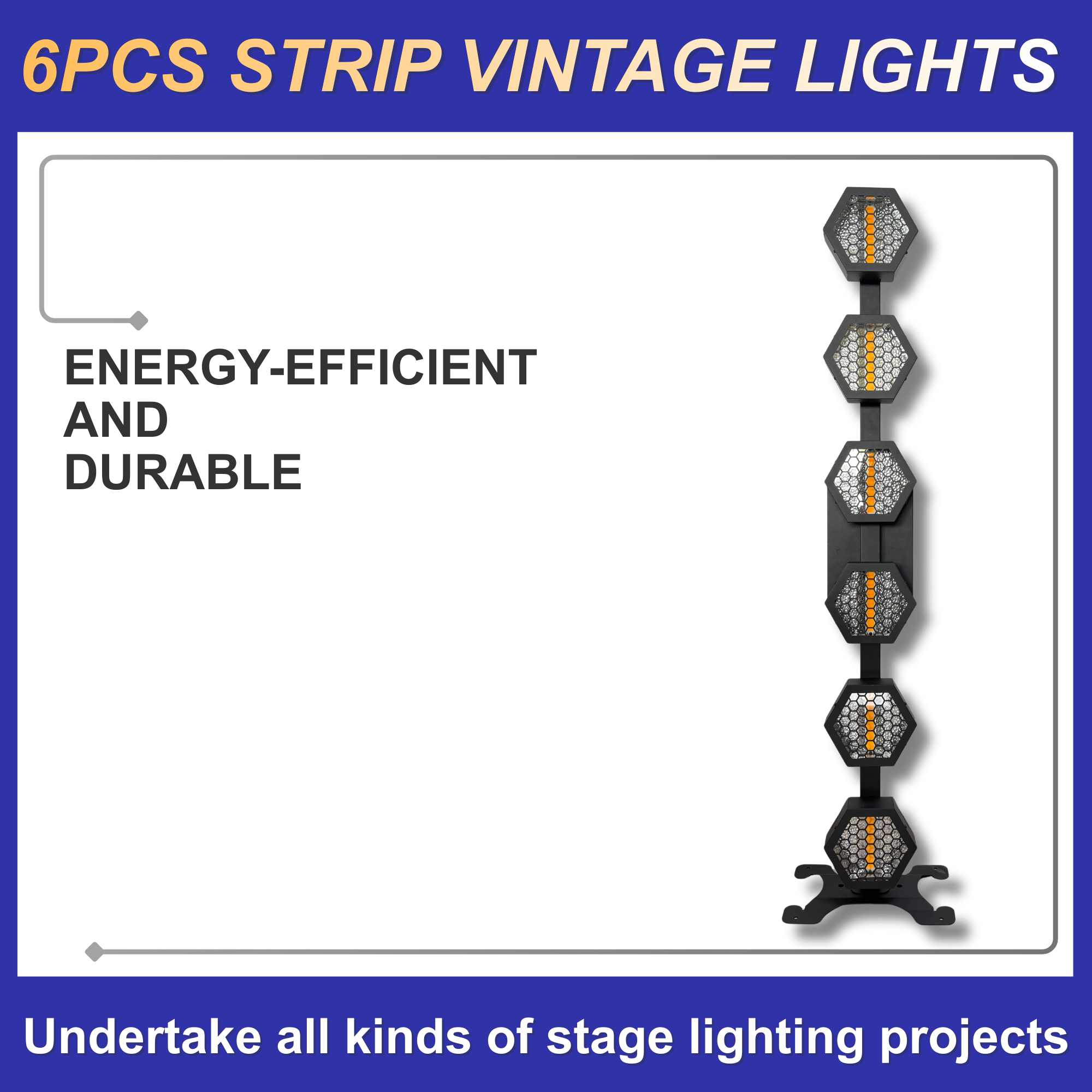 Cross-Border Bestseller: 7 Pieces Of Led Retro Lights For Bars, Ktvs, Nightclubs, Djs, Creating An Atmosphere And Environment. The High-Brightness Light Beads Are Colorful And Dazzling Specification drawing