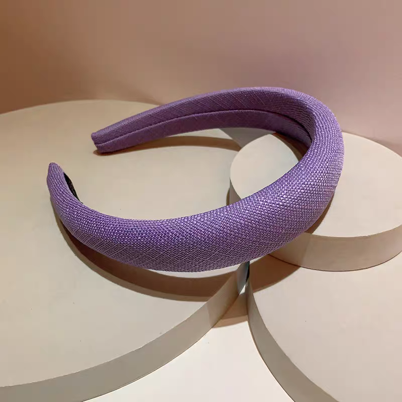 2026 new retro style, cotton and linen texture, fresh spring and summer colors, versatile basic sponge high top for casual outing hair band detail image 13