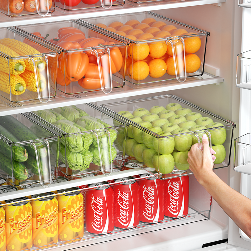 冰箱收纳盒保鲜盒食品级食品收纳整理神器冷冻储物盒整理盒抽屉详情图5