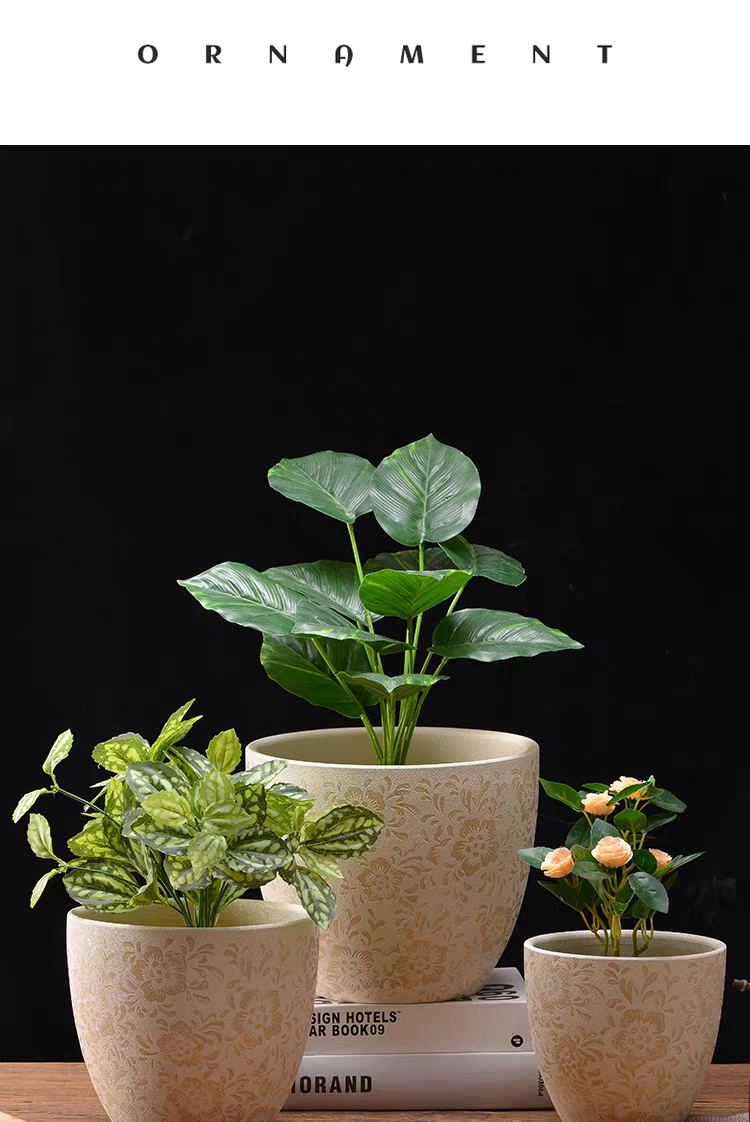 Ceramic succulent flowerpots, large ceramic small flowerpots, simple vase containers, ceramic flowerpots detail image 4