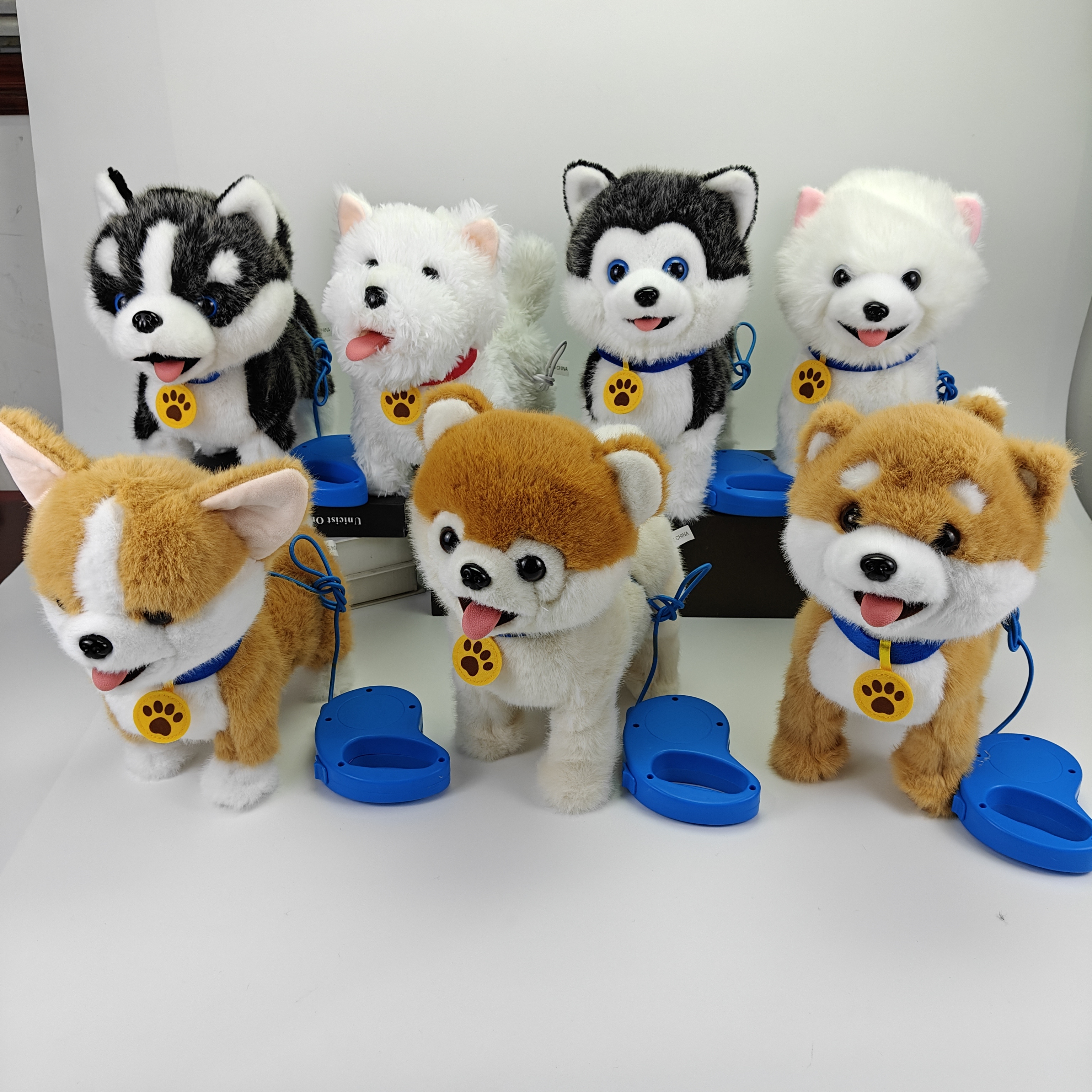 Charging tongue-licking Dog series plush smart electric toy Festival gift Tongue-sticking dog