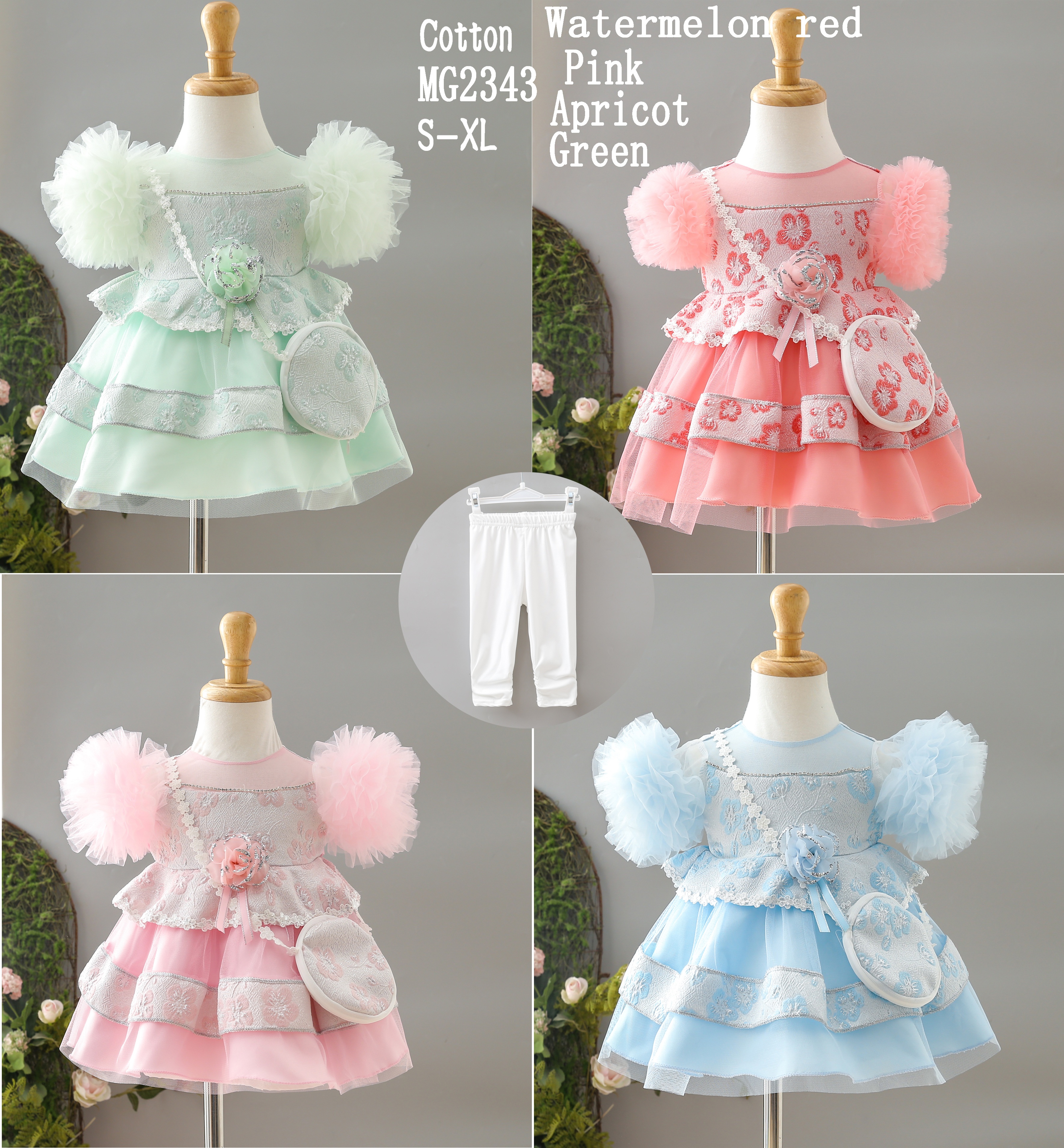 Two-piece sets of clothing for girls, including dresses and trousers, small clothes, children's clothes and children's clothing details Picture