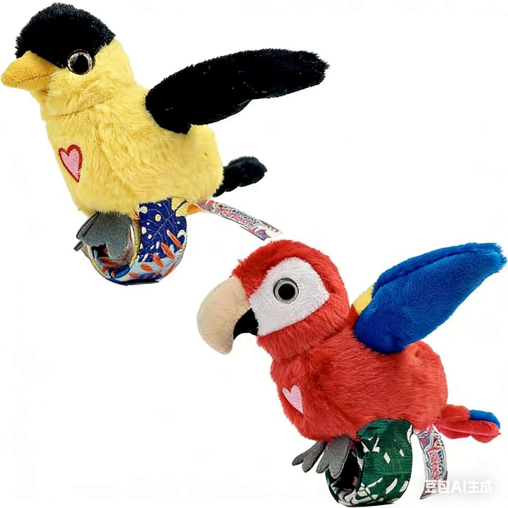 New cross-border bestsellers in foreign trade: Electric papa ring parrot, interactive and vocal pet bird, plush toy, electric parrot, simulation parrot, toy electric, hand-throwing airplane, AI toy, remote control toy Specification image