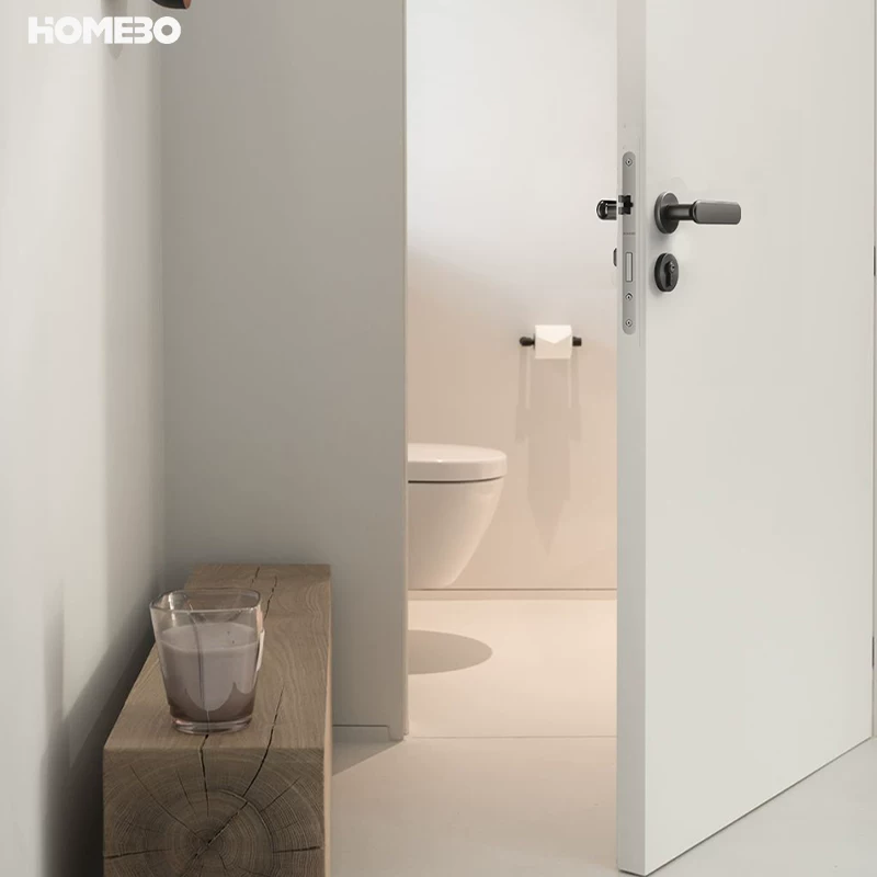 Haobao door locks, indoor magnetic silent bedroom locks, minimalist room locks, simple home bathroom solid wood door handles Application Scenario