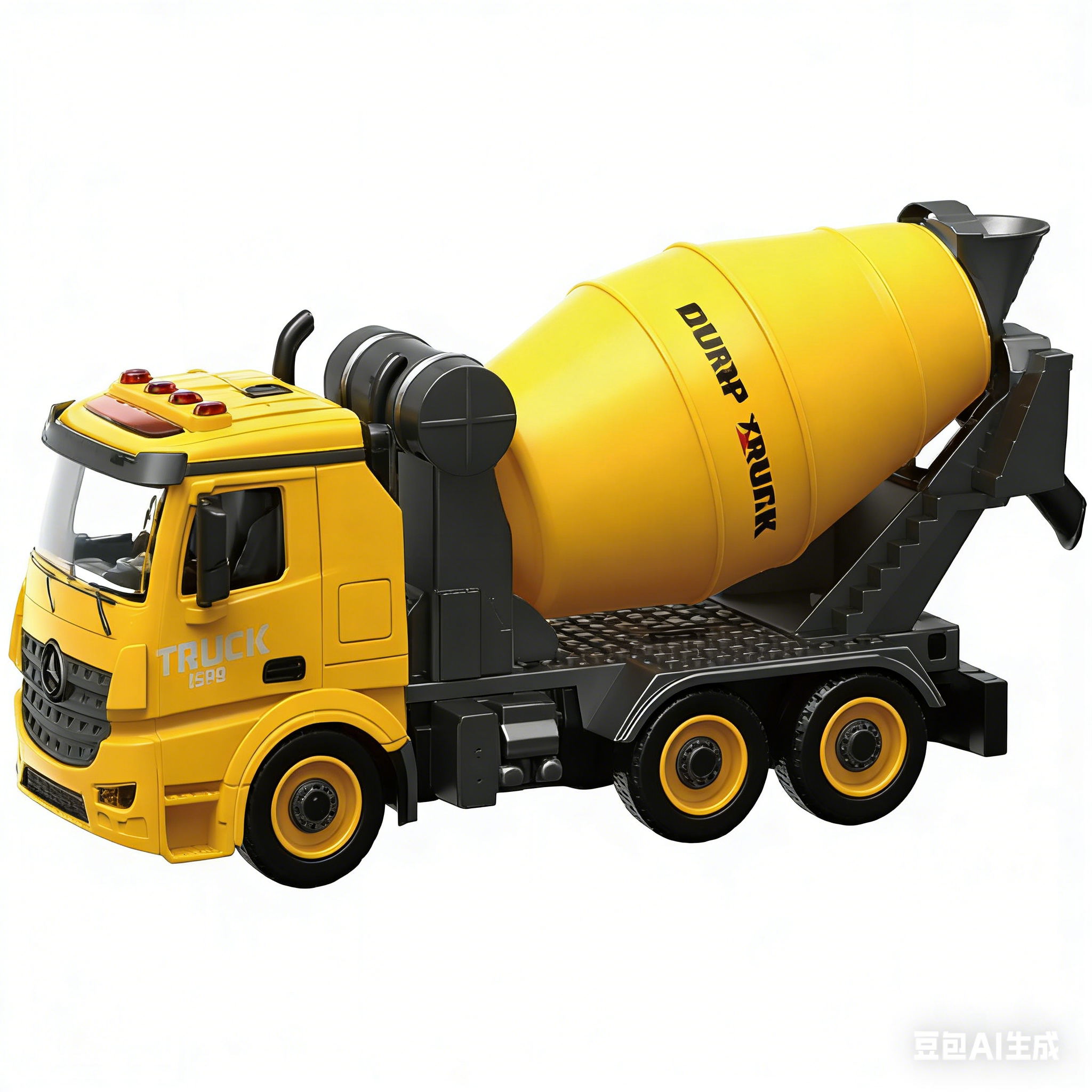 Zhuozhan ·YW9070C disassembly and Assembly sound and light inertial Model car Compatible small building block concrete mixer truck Yellow concrete mixer truck aircraft assembly toy