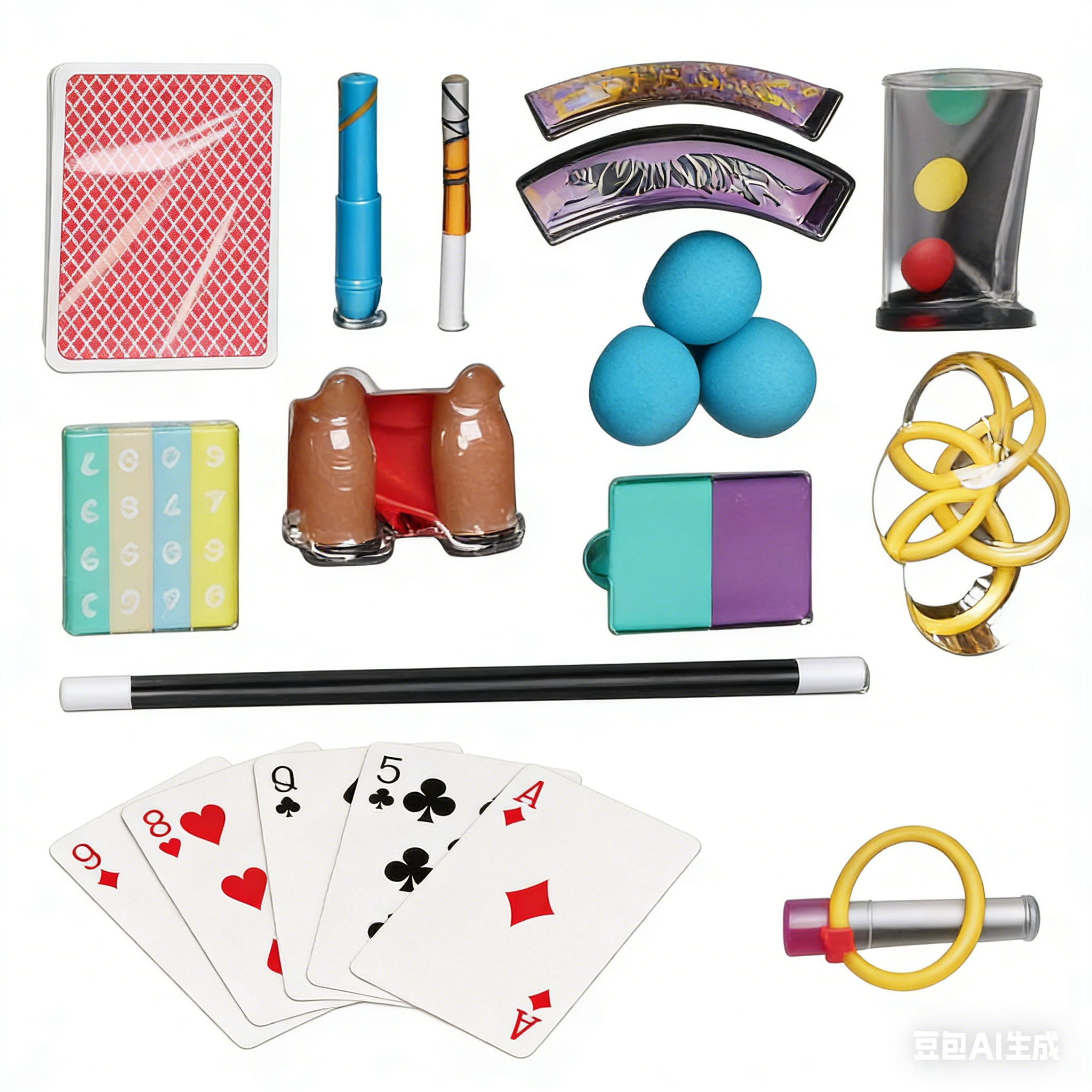 吉达JD-3016魔术道具17合1		魔术道具喷钱哈利法塔足球帽孙悟空师徒四人兵器