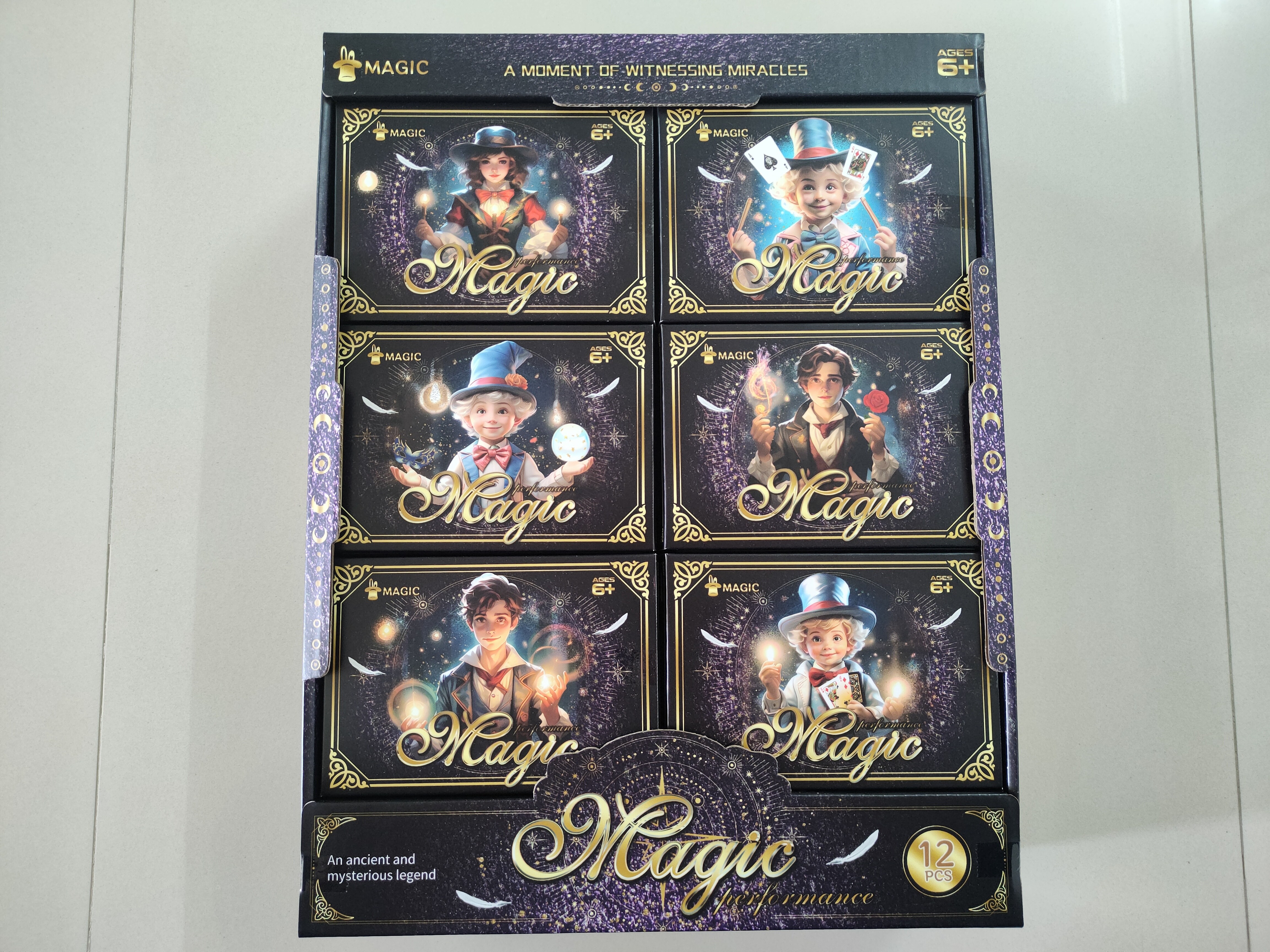 Jeddah Factory JD-3001 Magic Props 3-in-1 Magic Performance Toy box, Burj Khalifa Money Spray Football Hat, Four weapons of Sun Wukong and his disciples details Picture