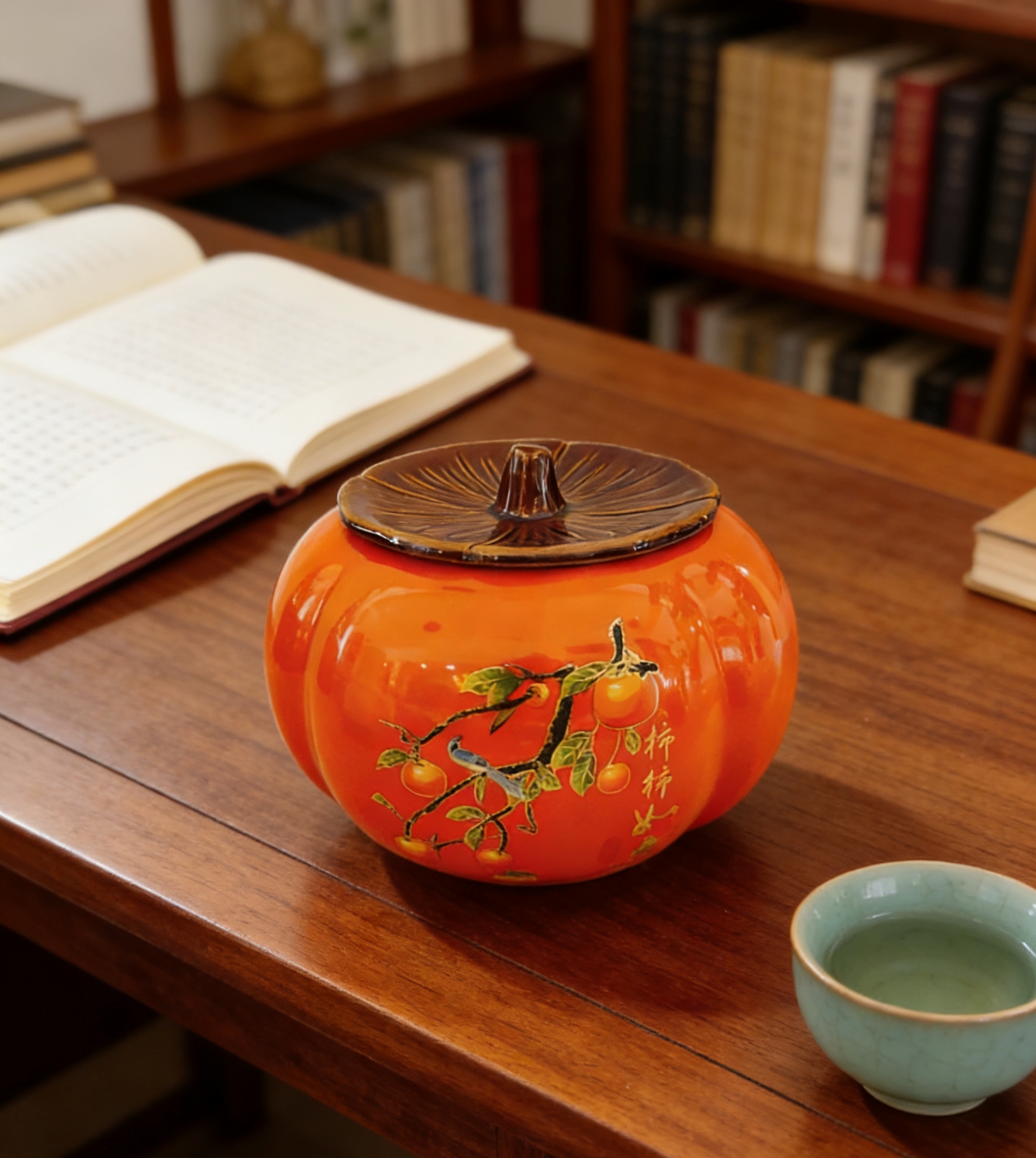 瓷罐/陶瓷罐复古/陶瓷茶叶储物/陶瓷调料罐/密封陶瓷罐细节图