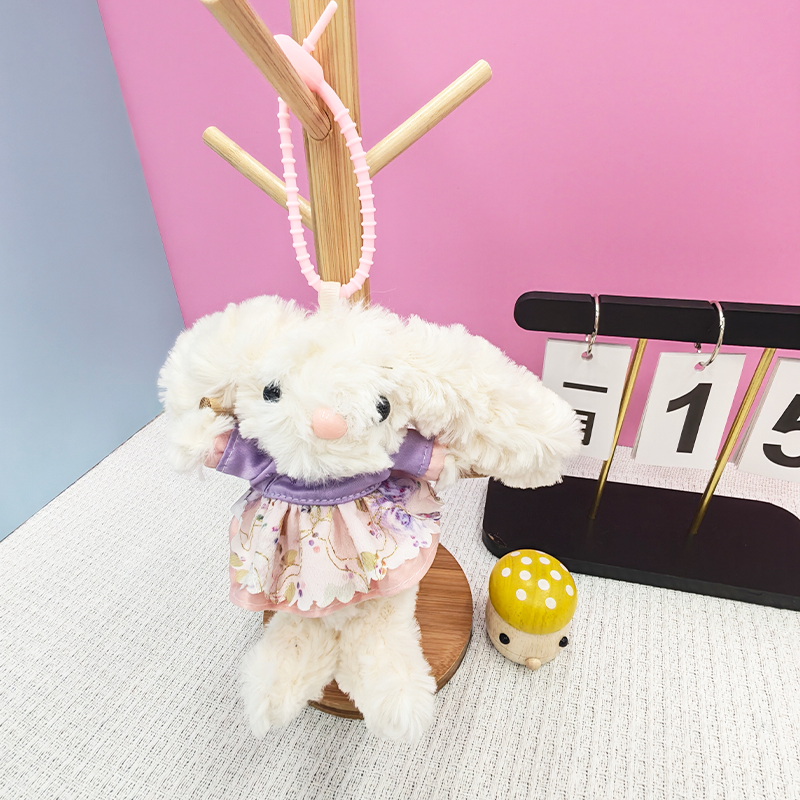 新款变装唐风兔玩具达菲兔子包包挂件钥匙扣公仔精品抓机娃娃批发变装公仔挂件毛绒玩具可爱批发产品图