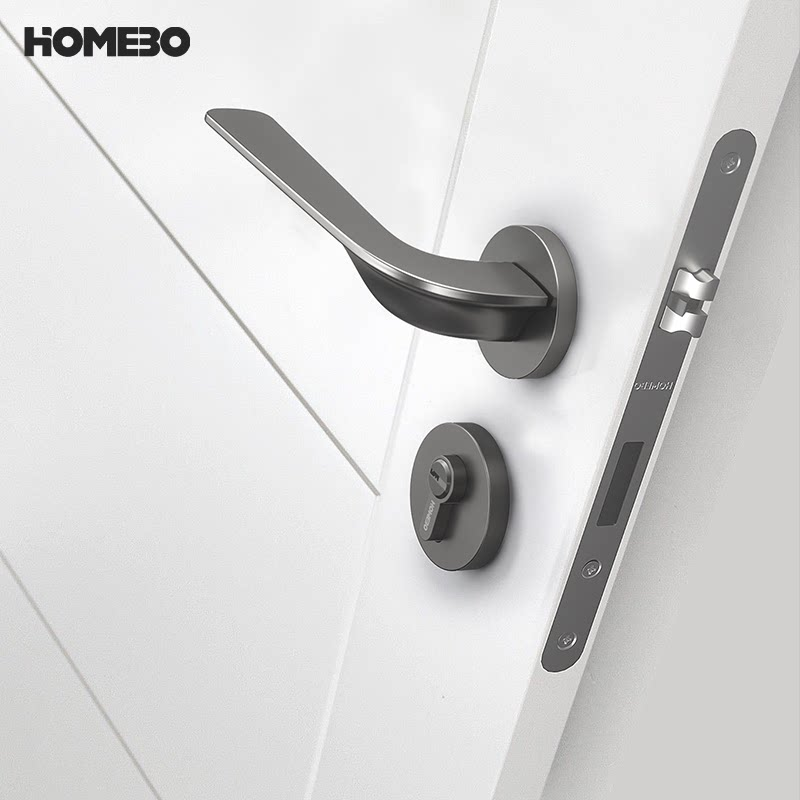 Haobao indoor door lock, bedroom silent magnetic attraction, modern household simple door lock, split bathroom wooden door handle