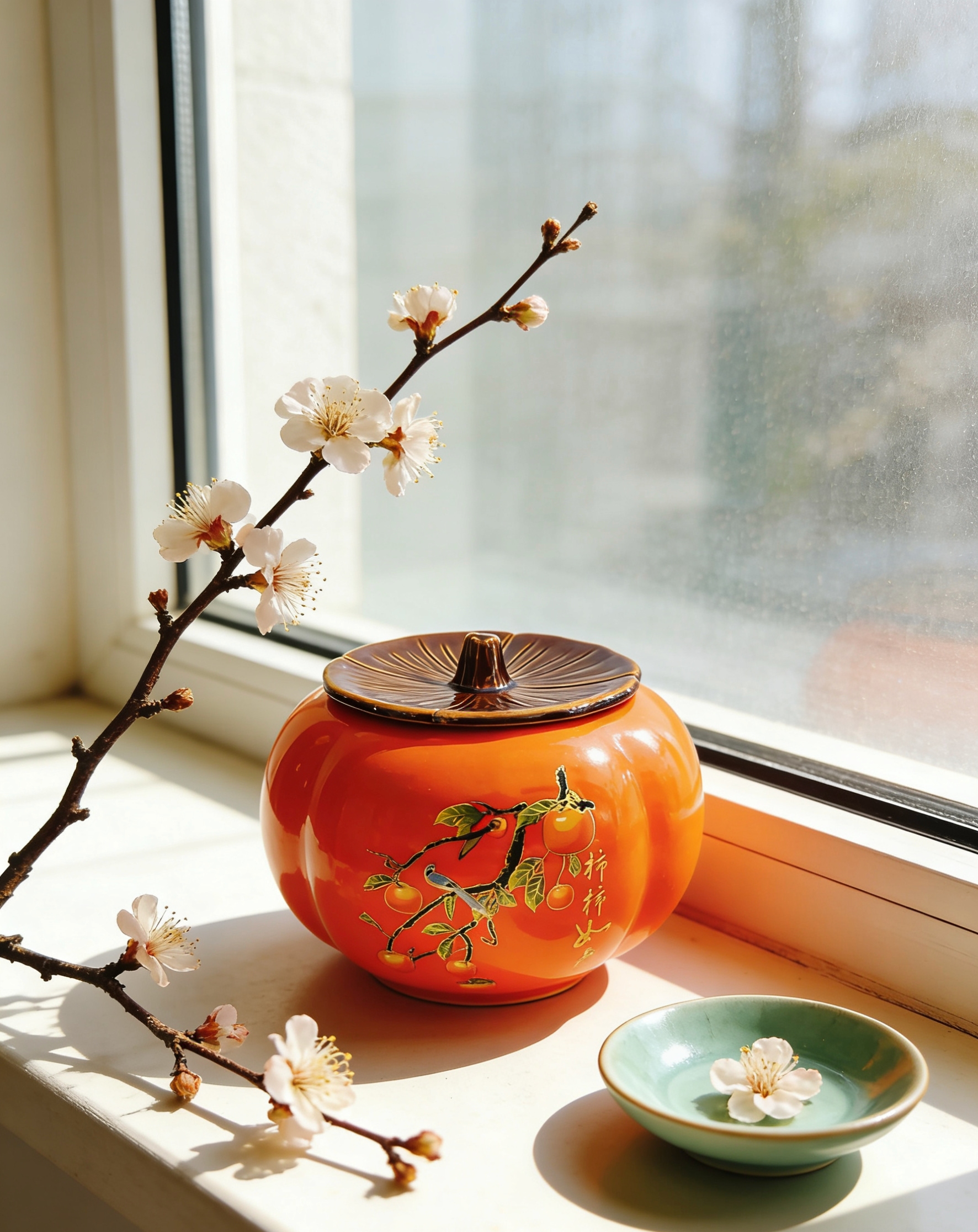 瓷罐/陶瓷罐复古/陶瓷茶叶储物/陶瓷调料罐/密封陶瓷罐白底实物图