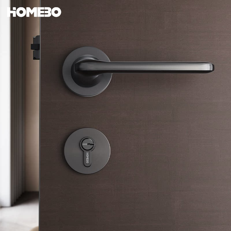 Haobao indoor bedroom magnetic silent room door lock, office fingerprint simple household solid wood door handle Application Scenario