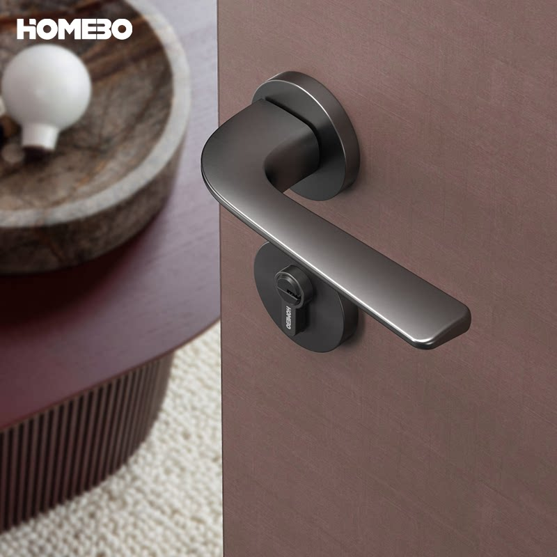 Haobao indoor door lock, bedroom silent magnetic attraction, modern household simple door lock, split bathroom wooden door handle Application Scenario