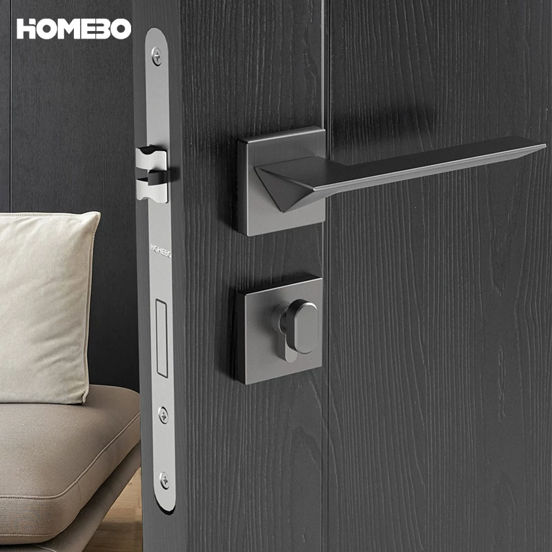 Cerradura de puerta interior de haobao dormitorio silencioso succión magnética nórdica moderna manija de puerta simple para el hogar dividido cerradura de puerta de madera sólida Application Scenario