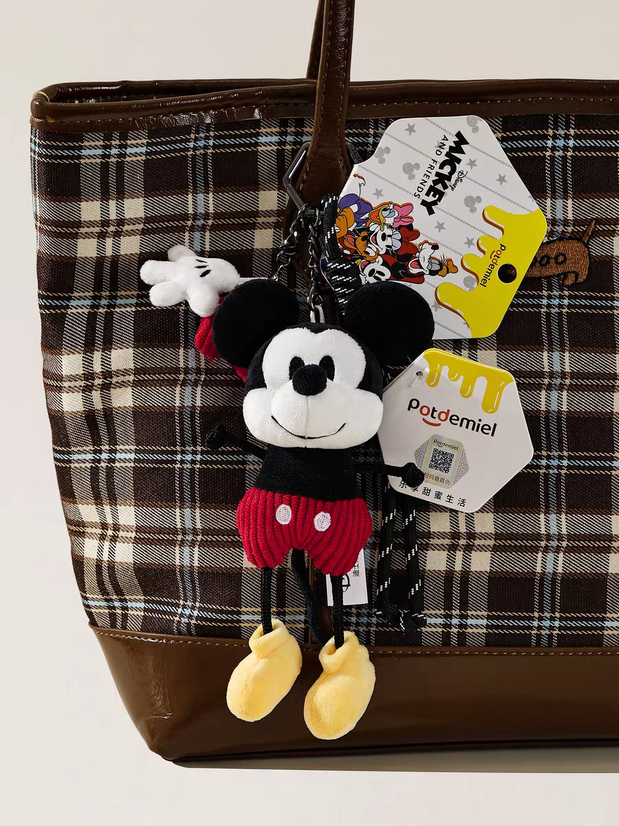 Disney-authorized Mickey Goofy plush pendant, keychain, couple style cartoon doll, schoolbag, bag, pendant and gift Item Picture
