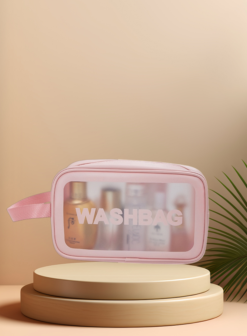 PU磨砂防水便携式化妆品 洗漱包 收纳包详情图7