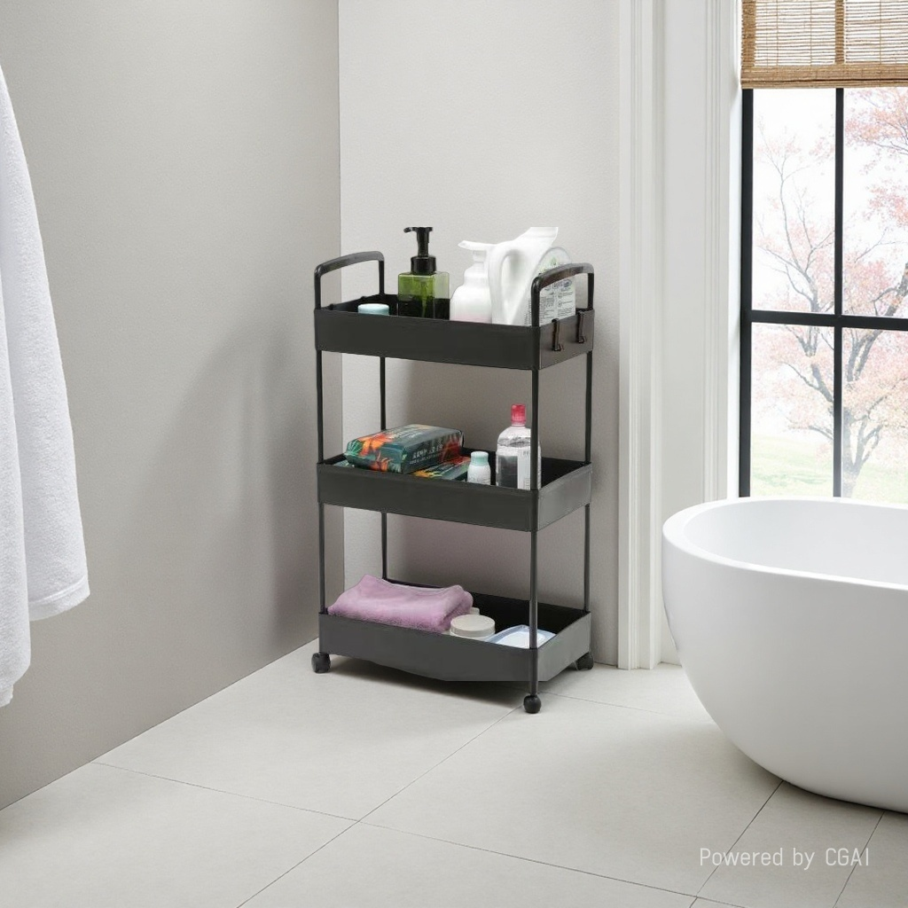 ✅跨境家用落地架客厅卧室收纳小推车可移动多层厨房夹缝厨房收纳093743535