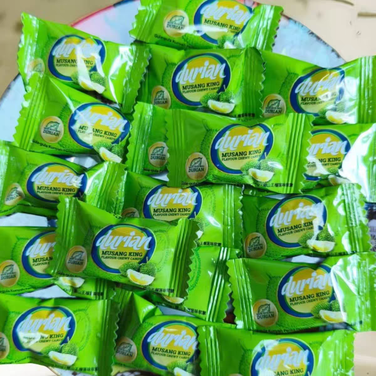 Halal imported snacks, imported candies, durian candies, individually packaged Malaysian gummy candies, popular casual snacks Specification image