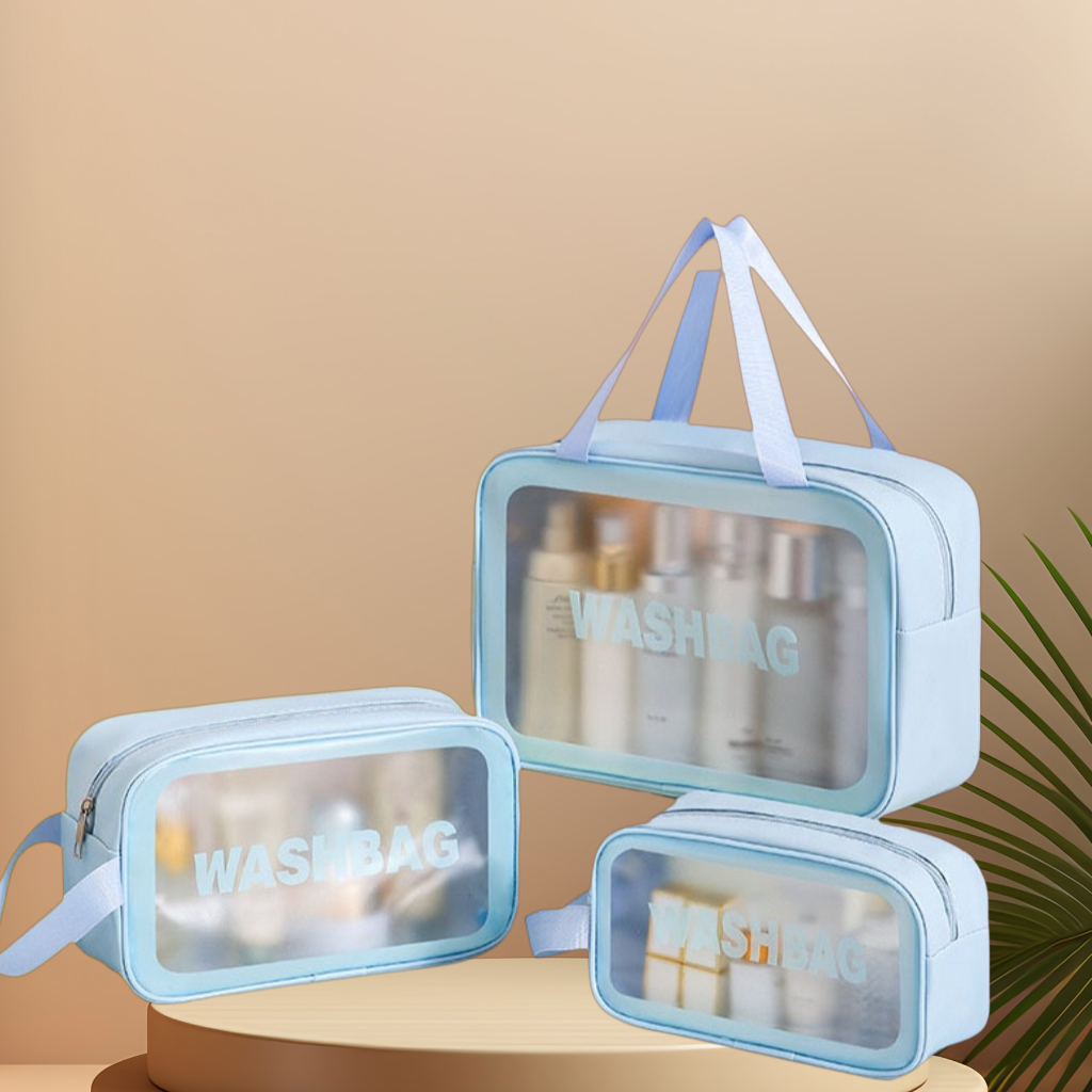 PU磨砂防水便携式化妆品 洗漱包 收纳包详情图3