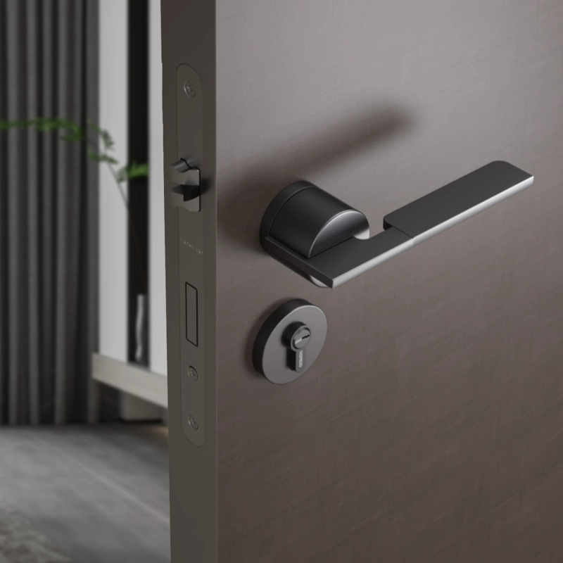 Haobao door locks, indoor bedroom magnetic silent locks, office smart fingerprint locks, home bathroom solid wood door handles Application Scenario