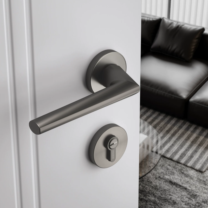 Haobao door locks, indoor smart office fingerprint locks, silent magnetic bedroom door locks, and simple home door handles Item Picture