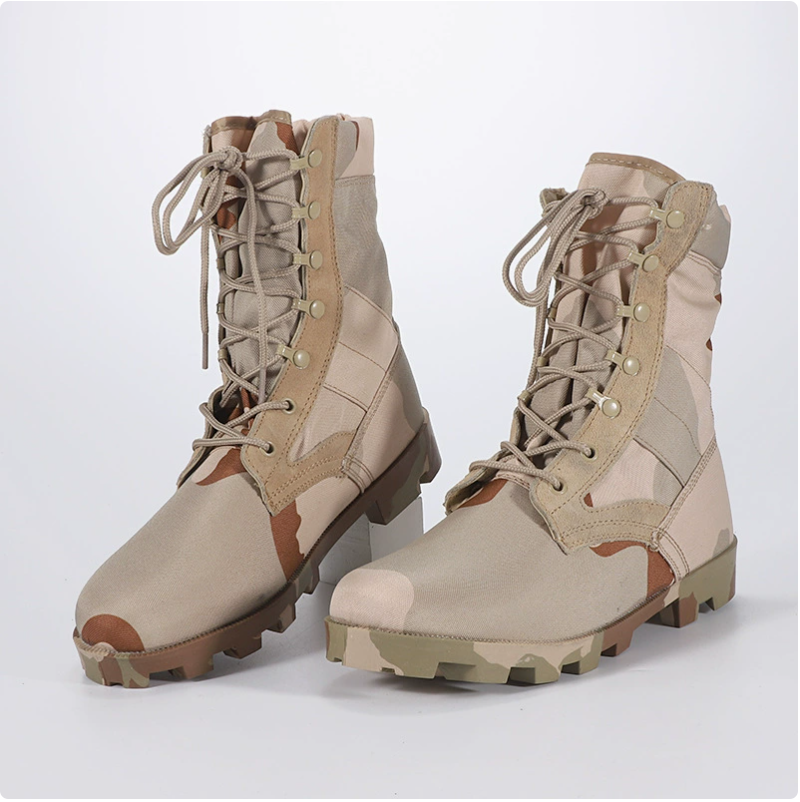 Outdoor men's high-top camouflage desert boots, sports military boots, tactical boots, outdoor hiking breathable and comfortable mountaineering shoes Specification image