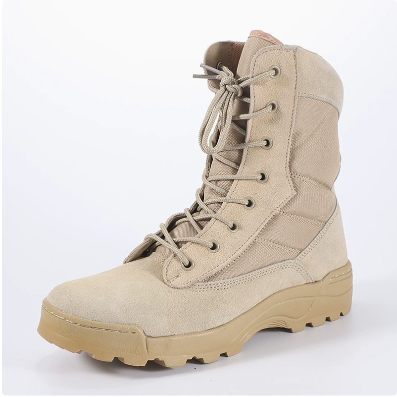 Outdoor hiking shoes, comfortable and breathable work shoes, men's Gaobang casual sports Martin boots, side zipper combat boots Application Scenario