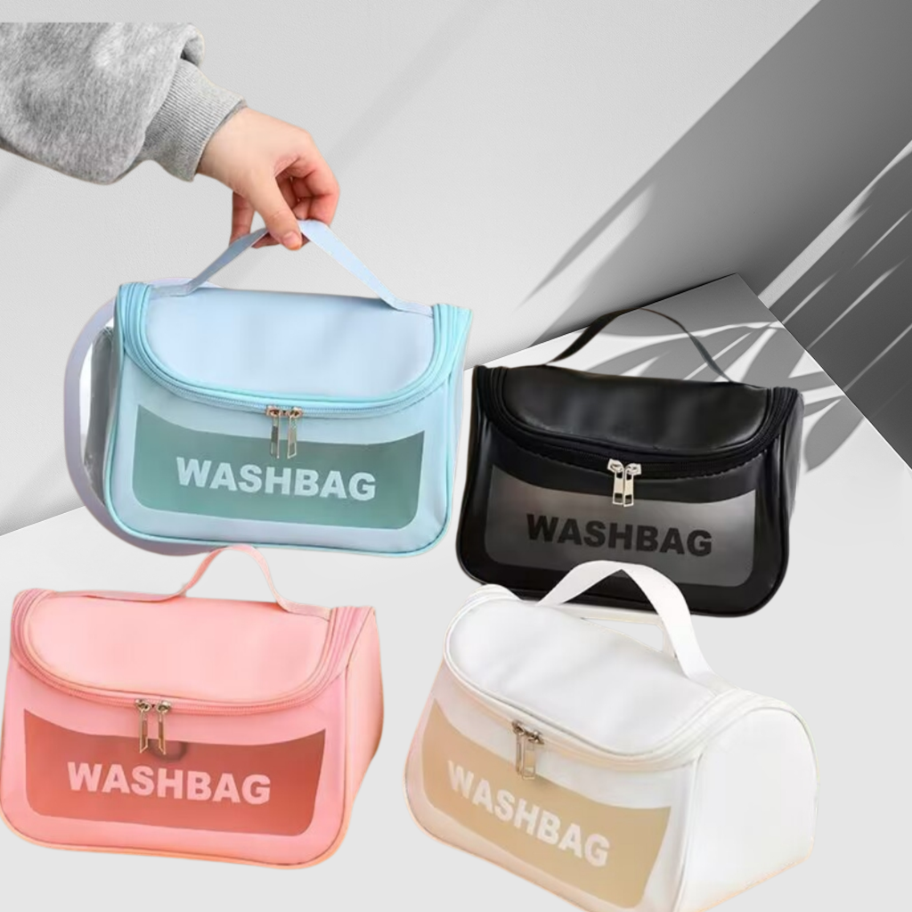 PU磨砂化妆包 大容量防水手提便携式洗漱包 多功能收纳包