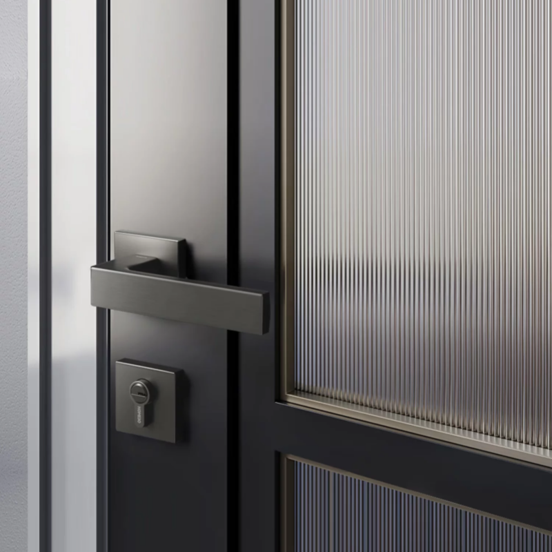 Haobao door lock, indoor bedroom silent magnetic suction, Nordic modern simple split door handle, household solid wood door lock Item Picture