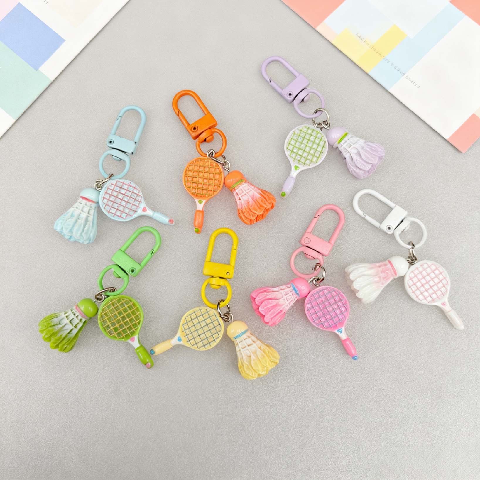 羽毛球造型钥匙扣挂件背包书包挂件学生闺蜜少女箱包装饰吊坠雨伞挂件