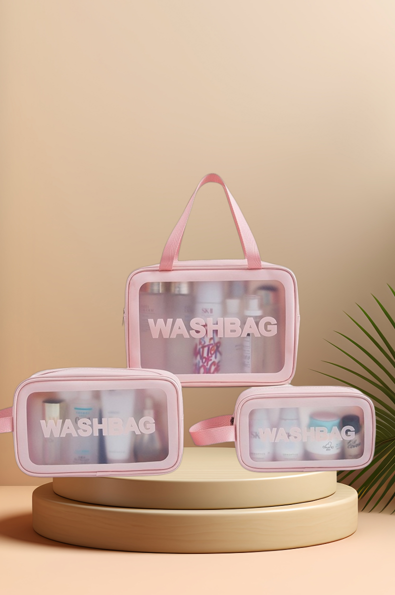 PU磨砂防水便携式化妆品 洗漱包 收纳包详情图2