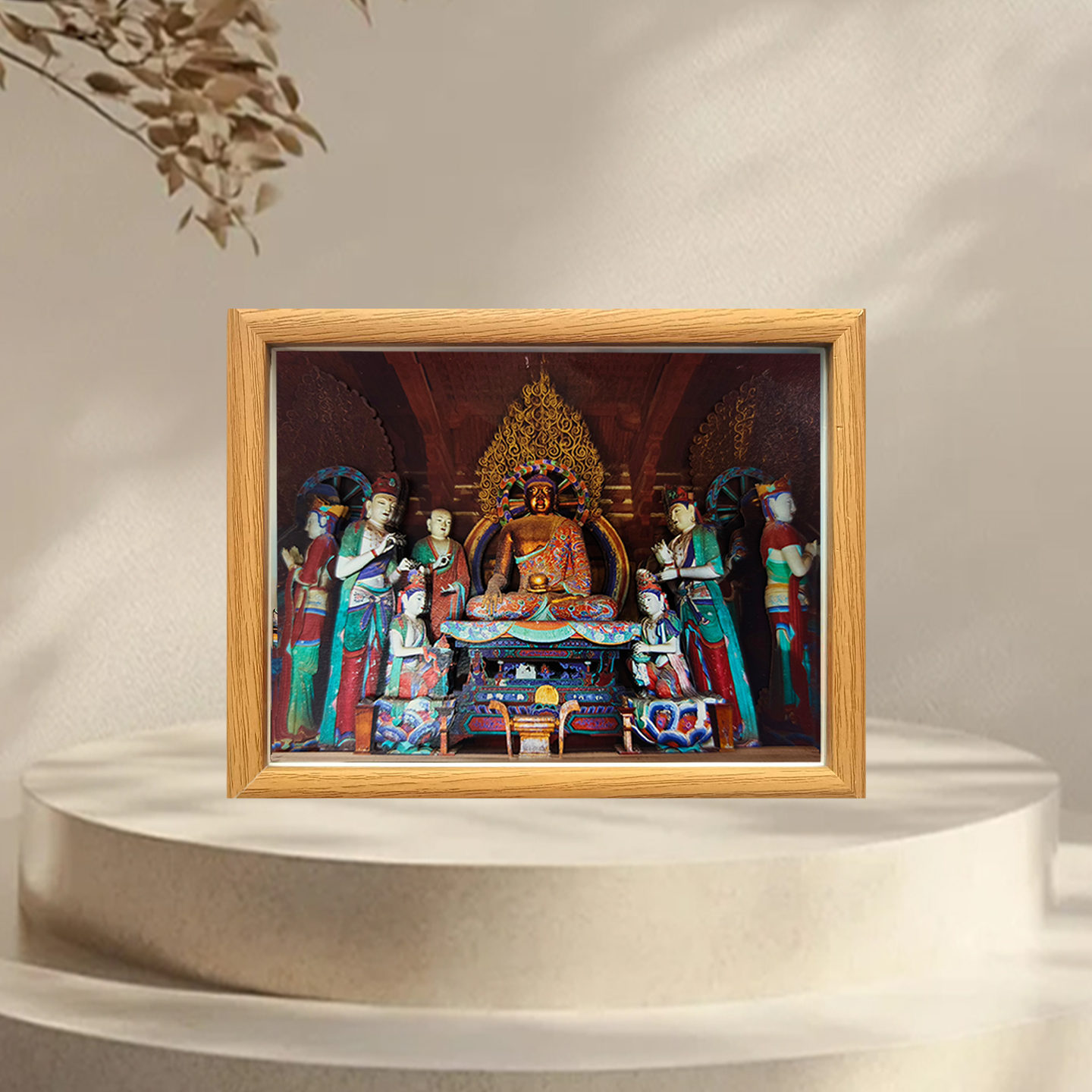 纸喜爱 纸雕相框 景区文创系列-佛光寺 8寸3D立体画 创意摆件 文创周边 纸质工艺品 定制礼品