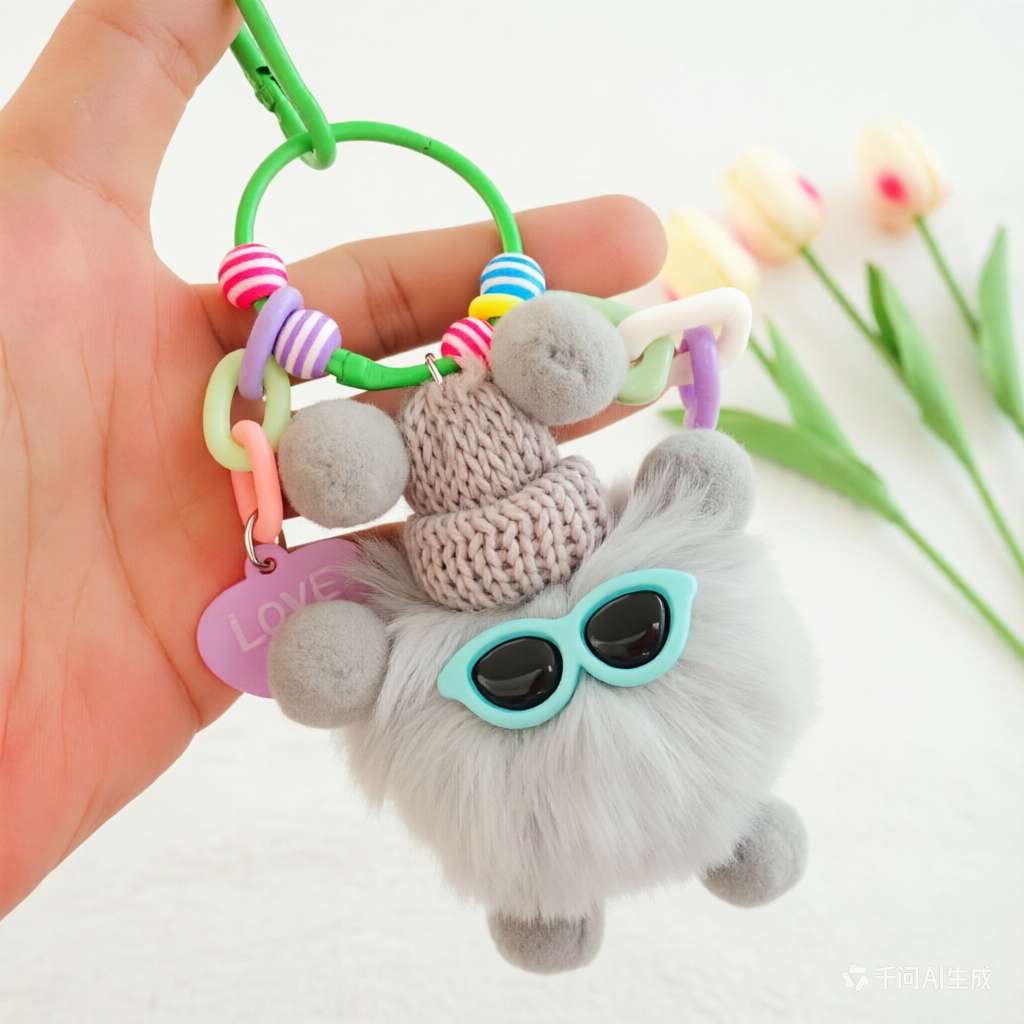 流行钥匙扣挂件包包卡通毛绒挂饰钥匙链可爱小礼品创意小礼物玩偶公仔钥匙扣公仔挂件产品图