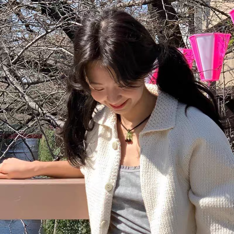 诗洛琪饰品韩国fever博主同款ins风手工琉璃樱桃吊坠串珠小众锁骨项链项链女详情图3