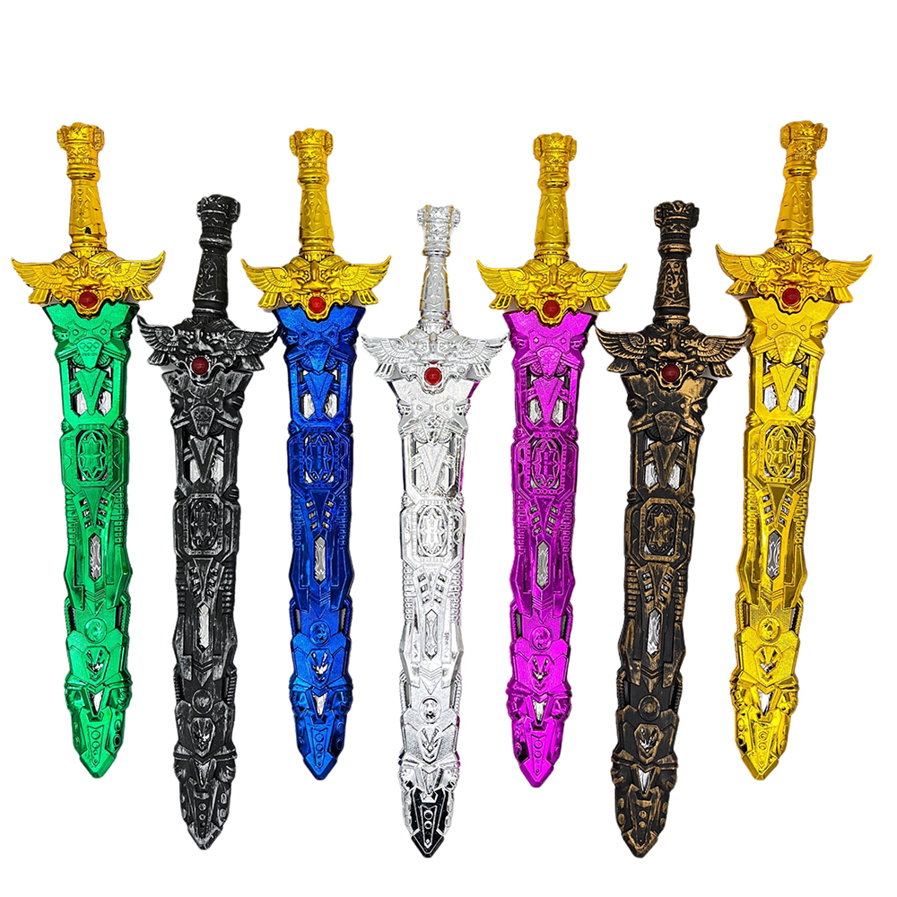 2238刀 万圣节系列 海盗系列派对用品 节日用品 塑料刀剑电镀塑料刀剑龙泉宝剑细节图