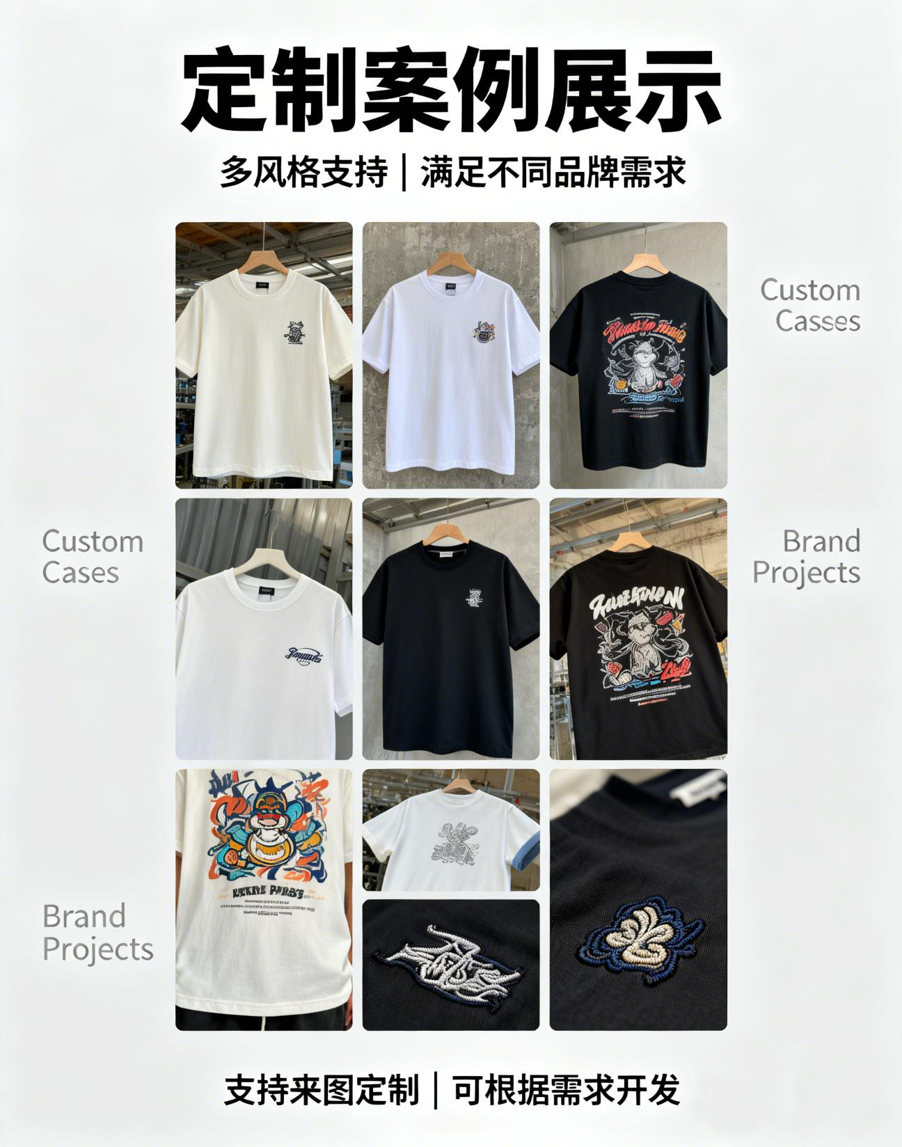 潮流男士T恤男女同款T恤夏季短袖百分百纯棉圆领T恤定制T恤logo印花定制班服定制集体装定制一件起批一件定制详情6