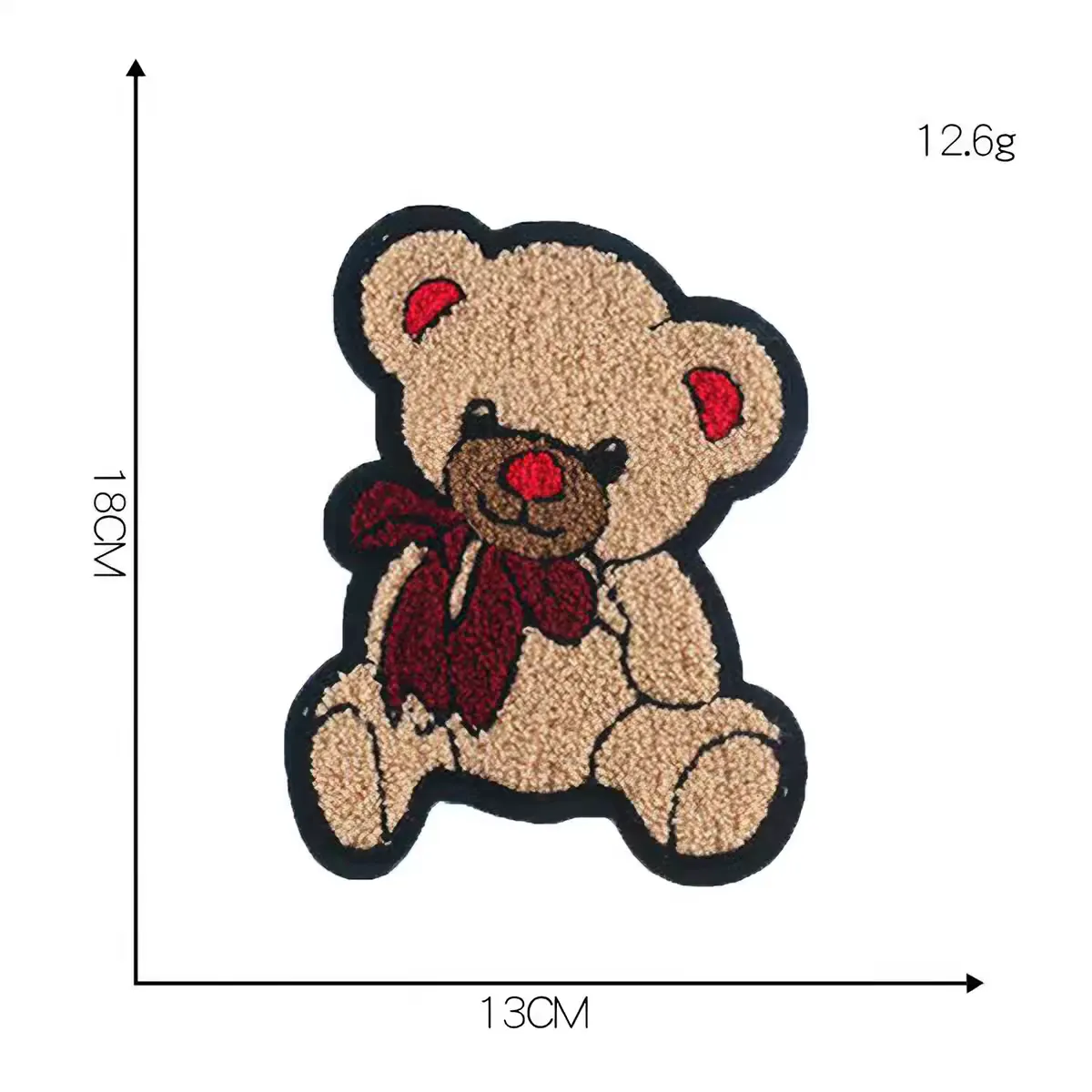 Patch on clothes, cartoon bear embroidery pattern, large hole repair, subsidy sewing, down jacket letter fabric patch 00586 detail image 2
