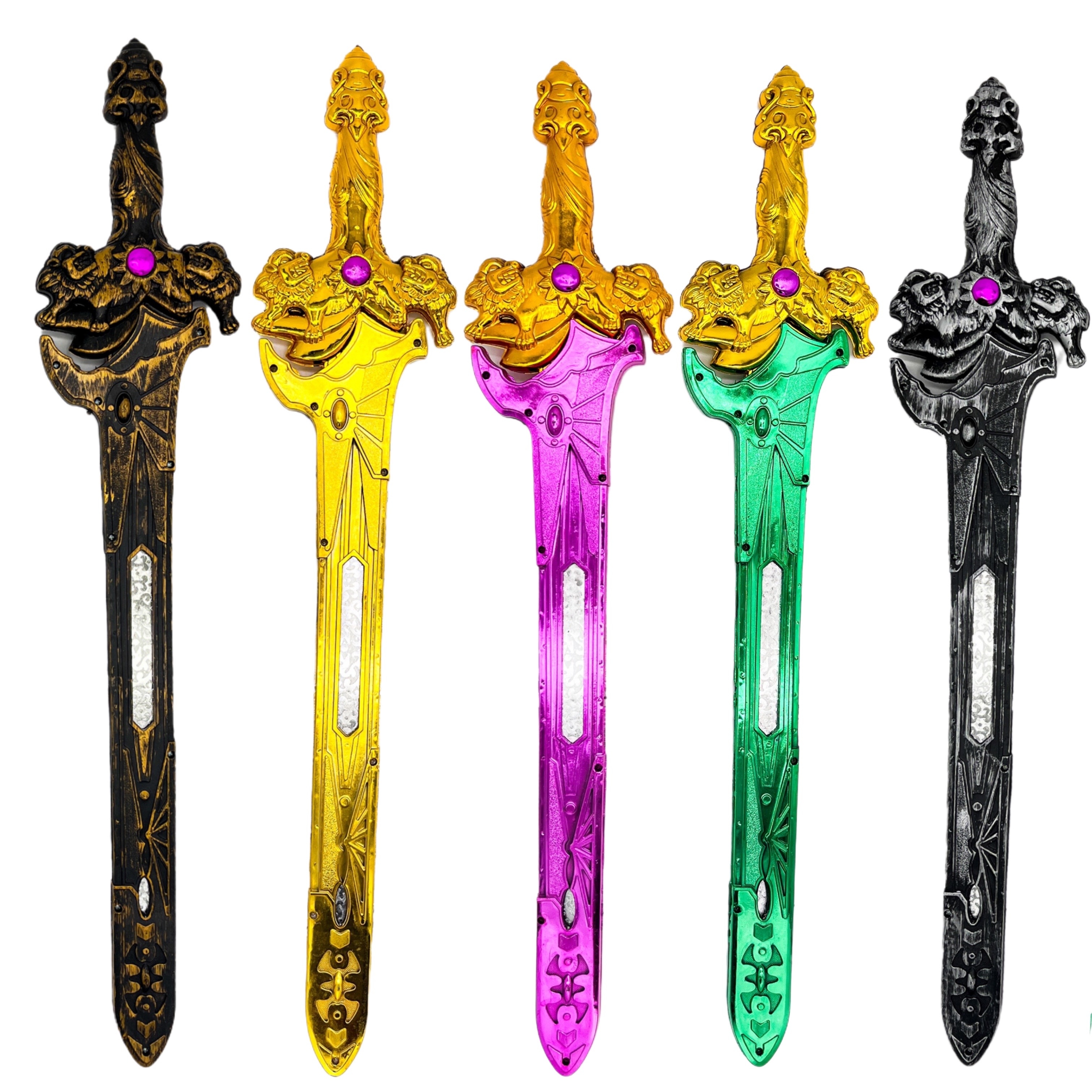 Hot-selling cross-border Halloween party performance props, Double Dragon Swords, plastic eco-friendly cosplay props, axes Item Picture