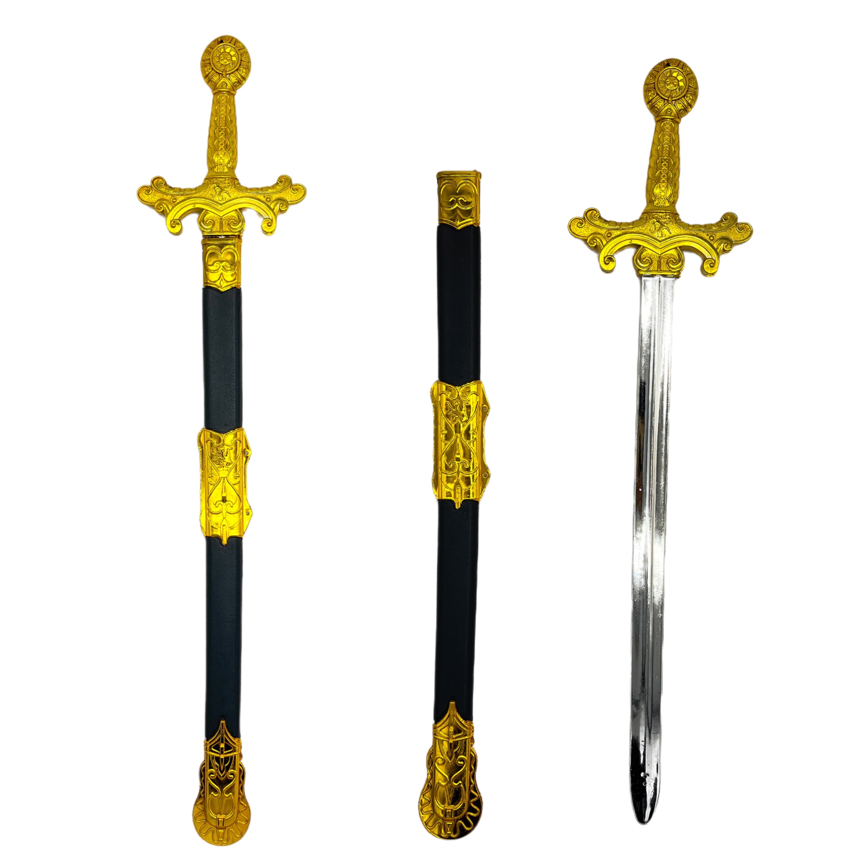 Hot-selling cross-border Halloween party performance props, Double Dragon Swords, plastic eco-friendly cosplay props, axes Specification image