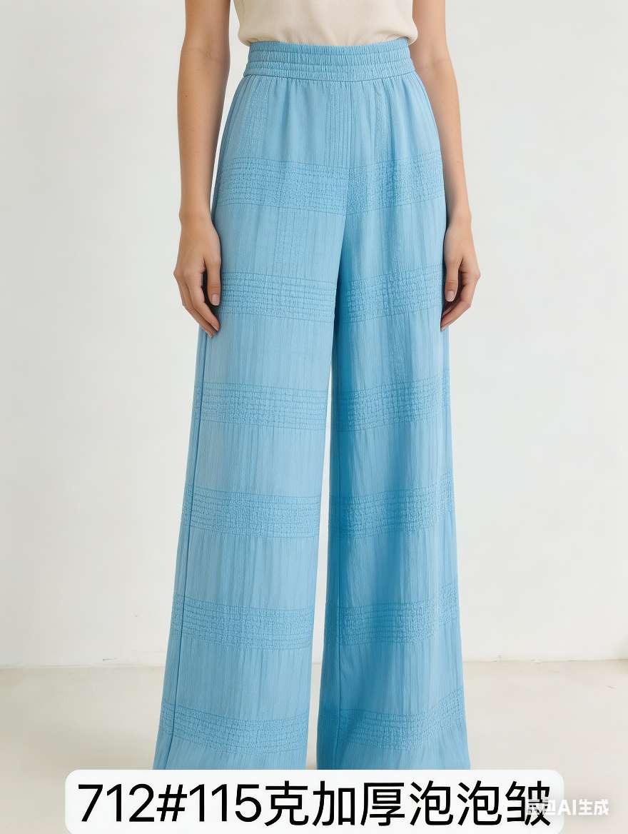 Woven wrinkled check jacquard is suitable for wide-leg pants, Moslin skirts and headscarves detail image 10