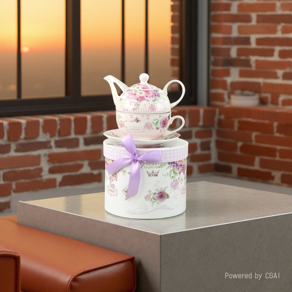 茶具/茶具套装/套装五福茶具/宫廷茶具/铜茶具产品图