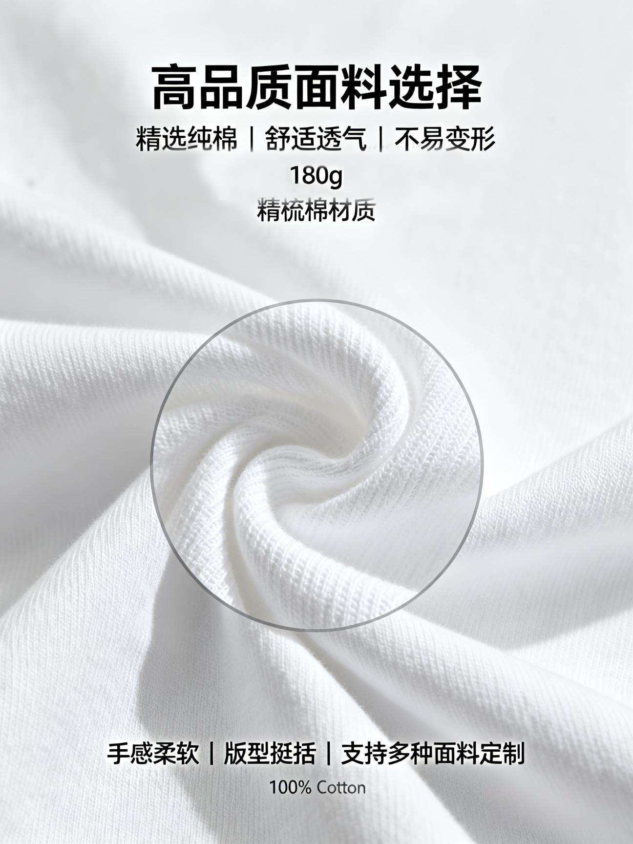 潮流男士T恤男女同款T恤夏季短袖百分百纯棉圆领T恤定制T恤logo印花定制班服定制集体装定制一件起批一件定制详情3