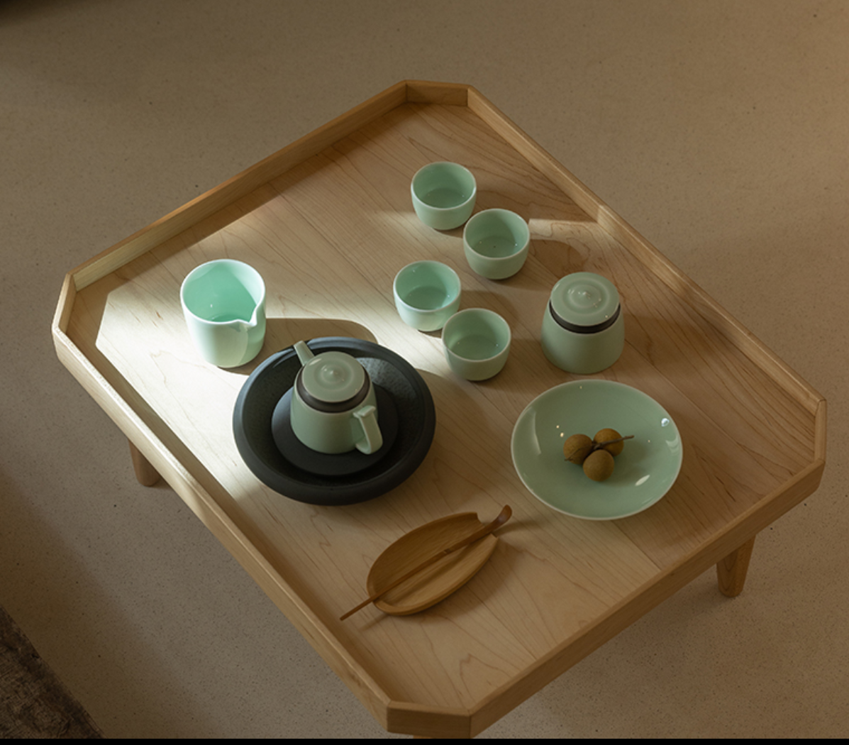 古婺窑火 玉青瓷 茶具套装 听雨茶具套装详情图5