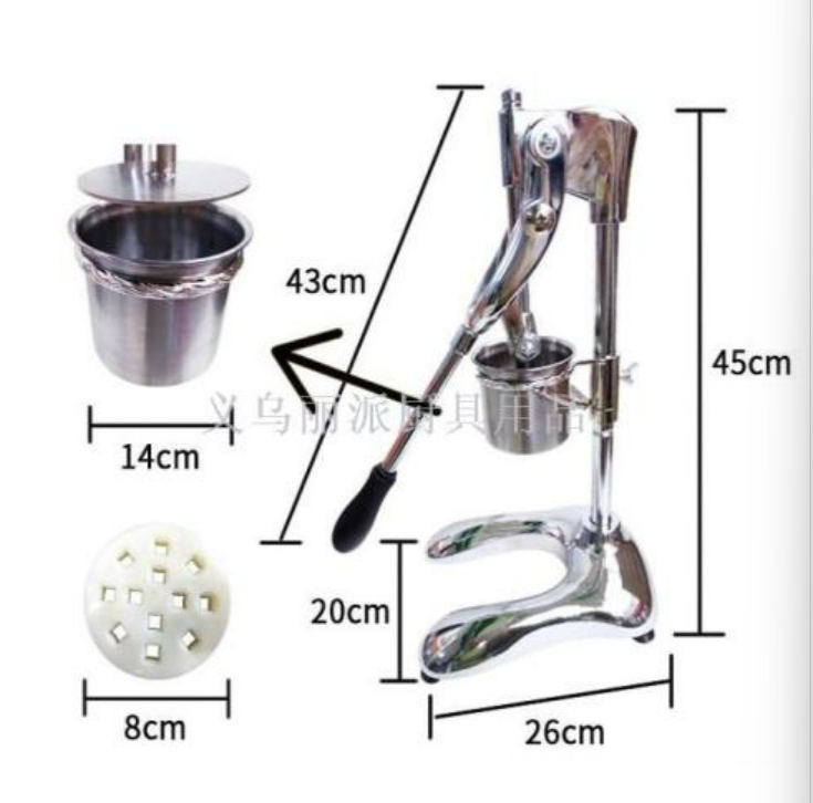 不锈钢手动薯条机家用橙汁柠檬水果手工石榴汁压汁器商用详情2