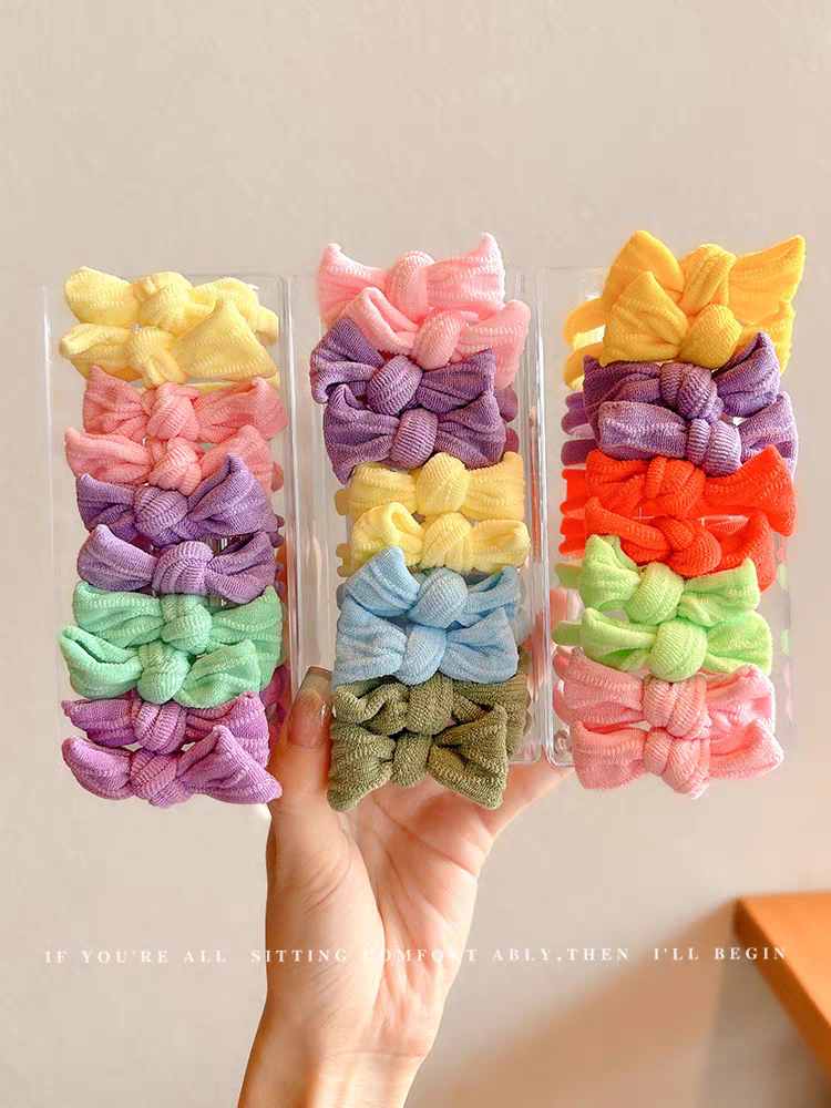 Cuerda de pelo para niños 2026 nuevo estilo arco banda elástica para niñas no daña cuerda de pelo alta estiramiento cola de caballo anillo de pelo tiara Specification image