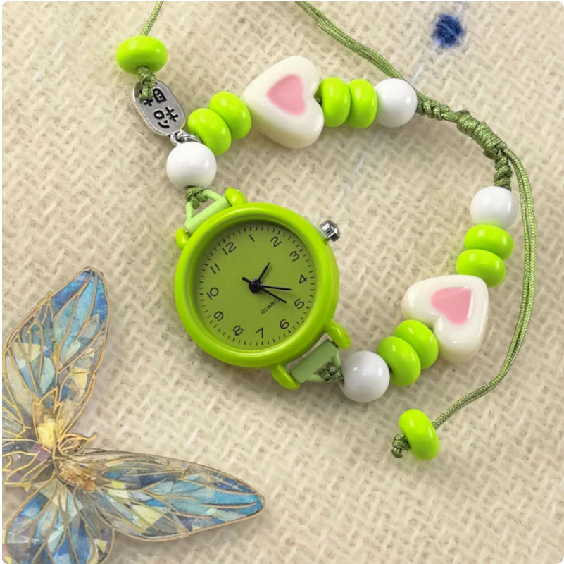 多巴胺奶甜系星星爱心链条式手表女生小众不撞款可爱学生女士手表时装表儿童细节图