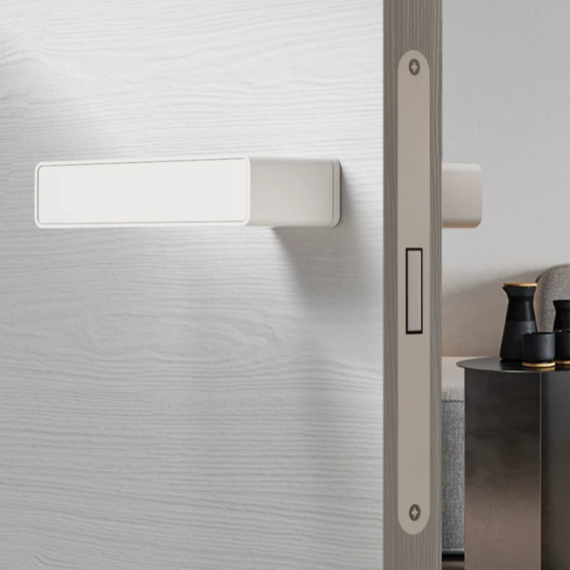 Haobao indoor door lock, magnetic silent lock, bedroom room, minimalist door handle, simple and ecological one-line lock Item Picture