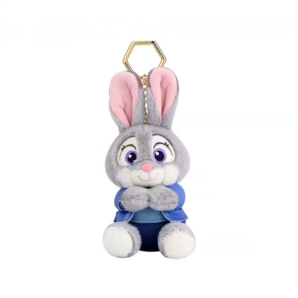 Disney official Judy doll pendant, Zootopia doll keychain, plush toy bag pendant