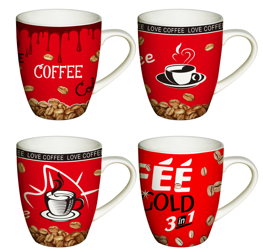 咖啡图案陶瓷杯马克杯-2